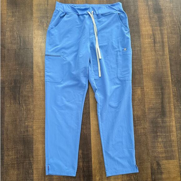 Figs Ceil Blue High Waisted Yola Skinny Scrub Pants Size XL/T - Picture 2 of 9